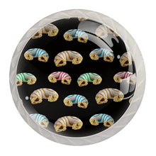 Maniglie per cassetti Manopole per cassetti Manopole rotonde Confezione da 4 per armadietto, cassetti, cassettiere, cassettiere ecc - Ciambelle Miste