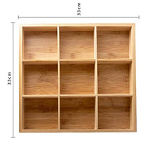 MagiDeal Legno 9-Scomparto Organizer Vassoio Quadrato Spuntino Frutta Secca Piatto Piatto di Stoccaggio Organizzatori per la Caramella Dessert Noci Cibo la