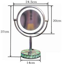 Specchi per vanità da Bagno Specchi da Bagno montati Illuminati Specchi da 8 Pollici 3X Doppio Lato ingrandimento 360 ° Specchi da Barba Girevole