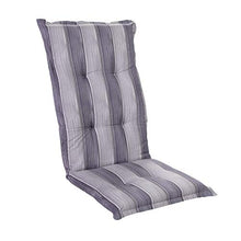 Sun Garden Prato - Fodera per Sedia da Giardino, 1 Pezzo, Cuscino imbottito per Mobili da Giardino con Schienale Alto, 120 x 50 x 7 cm, Grigio