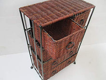 fantasie d oriente Comodino CASSETTIERA Rattan Vimini 6 CASSETTI CM 38X20X65 H