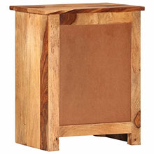 vidaXL Comodino con Cassetto e Vano Aperto Armadietto Resistente Robusto Mobiletto Camera da Notte Colore Naturale Massello di Sheesham