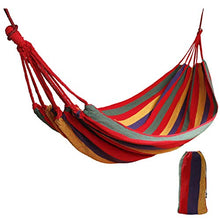 Amaca Swing Cotone per il Campeggio da Viaggio, 1 Persona 190 x 80 cm / Capacità 150 kg Portatile Tela Singolo Altalena in Spiaggia, Patio, Portico, Giardino o Cortile Albero Sospeso All'aperto