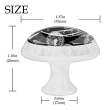 fiore bianco 4 PCS Pomelli per Porta, Pomolo per Mobile, Pomelli per Mobili con Viti, Maniglia per Armadietto, Pomelli per Porta, Pomelli per Cassetti per Porta, Armadio, Cassetto e Credenza