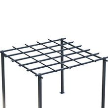 Outsunny Pergola Pergola da Giardino Decorabile Rampicanti Palloncini in Ferro 300 x 300 x 230 cm Nero