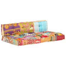 Festnight Cuscino per Divani Pallet Multicolore in Tessuto Patchwork Cuscino Schienale per Pallet Imbottiti Dimensioni Schienale Imbottito 120 x 20 x 25 cm/120 x 14 x 24 cm