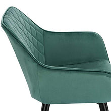 WOLTU BH153ts-6 Sedie Cucina Moderne Poltrona per Camera da Letto Soggiorno in Velluto Turchese Gambe di Metallo 6 Pezzi