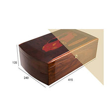 Umidificatori for sigari - Umidificatore di legno di cedro a doppia capacità for stampa di casse a doppio strato può essere collocato 40-60 Sigaro con igrometro Dimensioni: 41,5x24x13,5 cm Cedro spagn