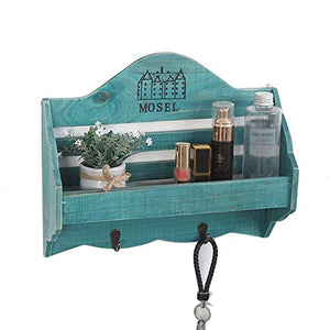 Semplicità Elegante Scaffale Scaffale a Muro Mobile Scaffali Retrò in Legno Massello Agganciare la Chiave Deposito Multifunzione Soggiorno Negozio Di Abbigliamento, HJJ, a, 33x10x28cm