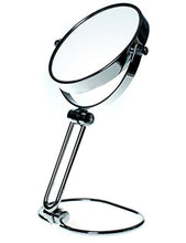 TUKA Pieghevole Specchio Bagno per Trucco 10X Ingranditori, 5" Doppio Specchio Cosmetico di Viaggio o Domestico, ø 12,5 cm Specchio da Tavolo per Trucco Rasatura, Cromato Vanity Mirror, TKD3124-10x