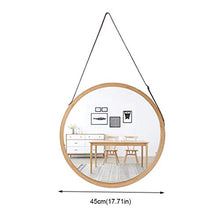 Specchio domestico Adatti HD Bellezza Bellezza Bellezza Specchio Appeso Specchio da parete, Cornice in legno Specchi for il trucco Porta moderna Porta Hung Specchio rotondo Specchio a muro Specchio da