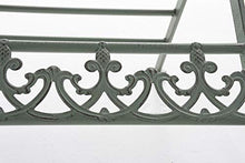 CLP Sedia Giardino Richiudibile Mani I Sedia Ferro Esterno Shabby Chic I Sedia Outdoor Giardino Balcone o Terrazzo, Colore:Antico-Verde