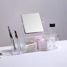 YYF - Specchio portatile per trucco, in acrilico, da scrivania, con specchio integrato, per la cura della pelle, semplice