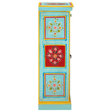 vidaXL Credenza Alta Dipinta a Mano 40x30x90 cm in Massello di Mango
