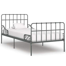 SKM Giroletto con Doghe Grigio in Metallo 90x200 cm