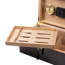 WRJY Humidor per sigari Scatola per sigari, Scatola Regalo da Uomo con armadietto idratante a Doppio Strato in Legno di Cedro Importato, con umidificatore e igrometro Scatola idratante