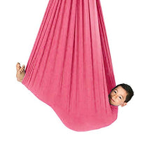 QHY Amaca Amaca Yoga Antigravity Terapia al Coperto Altalena per Bambini Bambino Adolescenti con Esigenze Speciali Coccola Altalena Amaca Sedia Sospesa Altalena Bambini (Color : Pink, Size : 1x2.8m)
