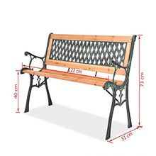 Panca da giardino retrò per esterni, sedia a sdraio da giardino, decorativa, sedia a telaio metallico, per cortili, terrazze, caffè, 122 x 51 x 73 cm