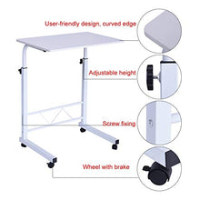 Home Office Laptop Table delle Famiglie Regolabile Mobile Sollevabile Computer Scrivania Tablet Ruote Portable Laptop Stand for Divano Letto Scrivania Portatile FF (Color : White)