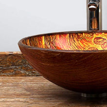 Lavandino del Bagno del lavabo del lavabo del controsoffitto del controsoffitto di Vetro temperato della Lavata di Arte del Bacino mediterraneo di Arte Lavandini Bagno