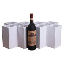 WEI-LUONG Wine Rack Legno - Pratico Decorazione Domestica Mestieri, Adatto for la casa, Bar, ECC, Bianco, 11 griglia Wine Rack