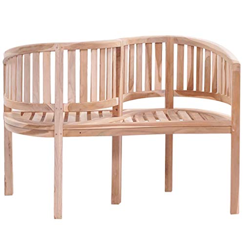 vidaXL Legno Massello di Teak Panca a S da Giardino Panchina Esterno Interno