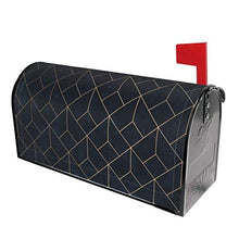 Copertura magnetica per cassetta delle poste, con inchiostro dorato su blu navy, per decorazione da giardino, dimensioni standard, 53 x 45 cm