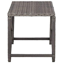 VidaXL - Panca da giardino in resina intrecciata, 80 cm, colore: Grigio