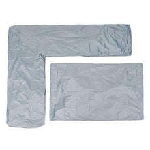 CLJ LWY Fodera per Patio da Pranzo all'aperto Impermeabile in Poliestere Grigio per copridivano angolare 200x270x126x194x90x72cm con Copertura per Tavolo da Pranzo 155x95x68CM