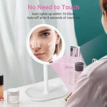 Haofy Specchio per il trucco Specchio per il trucco con luci, ingrandimento 10X, specchio per il trucco illuminato, doppia alimentazione, specchio per il trucco LED portatile