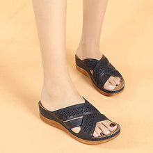 AFANG Sandali Zeppa Donna Casual Punta Tonda Piattaforma, Caviglia Comfort Estivo Scarpe Passeggio Antiscivolo, Tacco Cava Comfort Antiscivolo Moda Sandali,D,41