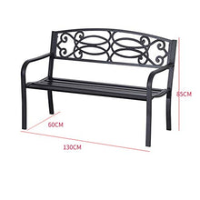Panche da Giardino All'aperto,Doppio Posto Nel Cortile Casuale Panchina Del Parco,Panca In Metallo Con Schienale E Braccioli Sedia da Veranda Resistente Alle Intemperie,Per Prato / Portico Anteriore