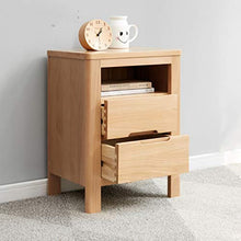 Comò e cassettiere Comodino Comodino in Legno massello armadietto per Camera da Letto Semplice Armadio di classificazione Due cassetti Camera da Letto (Color : Wood Color, Size : 40 * 30 * 55cm)