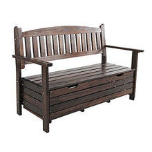 Panca Portaoggetti da Esterno In Legno Garden Deck Bin,Panca da Terrazzo Con Schienale E Braccioli,Posti A Sedere Sul Balcone del Patio,Utilizzato Per Riporre Attrezzi da Giardino E Giochi da Piscin