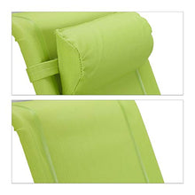 Relaxdays Sedia Pieghevole, Poggiatesta, Apribottiglia, Braccioli Regolabili, 120 kg, Plastica, Acciaio, Verde