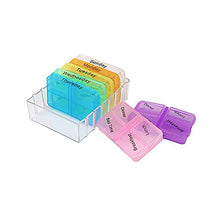 Grande scatola di plastica Medichine 7 giorni pillola medicina compresse dispenser titolare