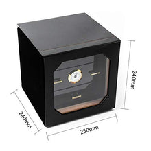 Minmin Cigar Box multistrato finestra trasparente Legno di Cedro Idratante Cabinet Piano di vernice di finitura for auto portatile Cigar Box, 250x240x240mm accessori del sigaro