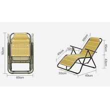 FUFU Sedie a sdraio Chaise longue Chaise longue reclinabile in bambù sedia pieghevole per ufficio sedia sonnecchiante per ufficio Anziani sedia premaman sedia pigra 55 * 49 * 88 cm (21,6 * 19,3 * 34,6