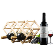 Anyeat Legno per 6 Bottiglie di Vino, Portabottiglie di Vino con Ripiani Pieghevoli Spazio Minimo Portabottiglie Tradizionale Ideale per Conservare Vini di Alta qualità