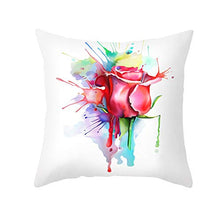 Federe Cuscini Divano 45X45,Fodere Per Cuscini Con Stampa Di Piante Verdi Nordiche, Fodera Per Cuscino Lombare Per Divano Da Ufficio Per Auto, Set Di 4 Articoli Per La Decorazione Della Casa, Rosa Bia