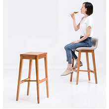 Sgabello da bar Legno massello Sgabello Alto da Bar Sgabello da Colazione di Varie Misure Moderno (Color : A, Size : 66cm)