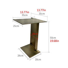 Jcnfa-Tavoli Tavolo Laterale Laterale del Computer Portatile da tavola da tavola, tavolino in Acciaio Inossidabile (Color : Gold, Size : 13.77 * 13.77 * 19.68in)