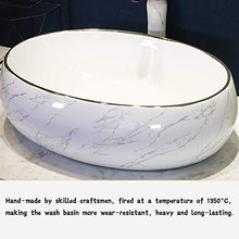 HEIFEN Lavabo, lavabo, Arte Astratta scrivania Rettangolare lavabo Bacino Arrotondato Bagno casa Piazza Arte Classica, Stile Minimalista 50 * 40 * 15 cm Rectangular - Pattern