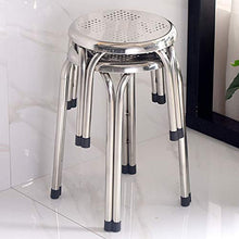 Juudoiie Sgabello perforato in acciaio inox Sgabello rotondo Sgabello per la casa Sgabello da pranzo Metallo metallico metallico Sgabello Sgabello Sgabello Sgabello esterno Sgabello perforato Sgabello