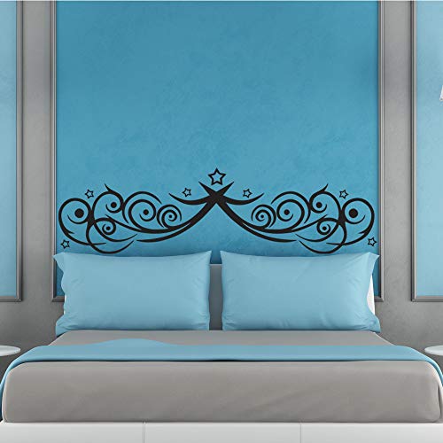 T-MK1111 - Adesivi per testiera del letto, 52 x 190 cm, colore: Nero