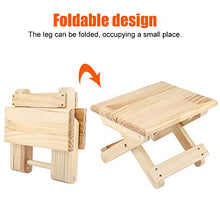 HYM Pieghevole in Legno Massello Piccola Banco Quadrato Banco da Banco Ergonomico Design Fine
