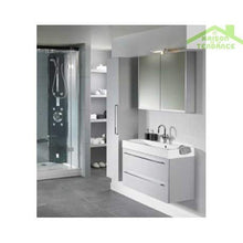 Kit Mobile lavabo RIHO & SLIMLINE-SET 70 in legno laccato lucido 100 x 38 a 60,5 cm