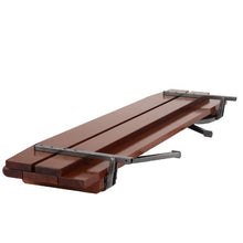 Set 2x panche Linz ideale per le feste in giardino terrazza legno scuro 180cm