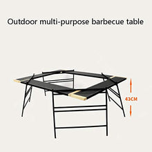 household items Tavolo da Barbecue da Esterno, Tavolo da Campeggio impiombato, Tavolo Pieghevole Portatile, Adatto per Uso Esterno all'aperto per Adulti