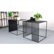 TONG HXF- Piccolo tavolino da Salotto Semplice in Metallo da Salotto in Stile Creativo Angolo Piccolo Tavolo Quadrato Durevole